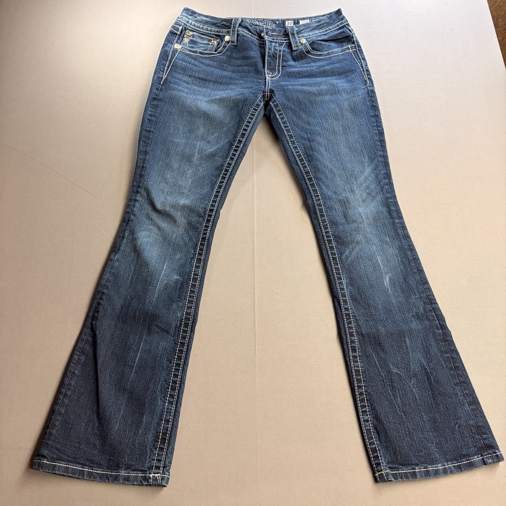 Miss Me Signature Bootcut Jeans 30 Dark Wash Y2K Western JE3355B21